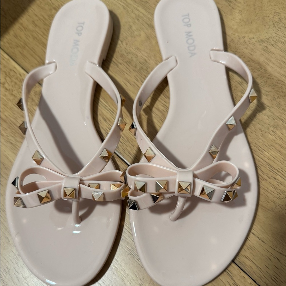 TOP Moda Blush Studded Women's Sandals